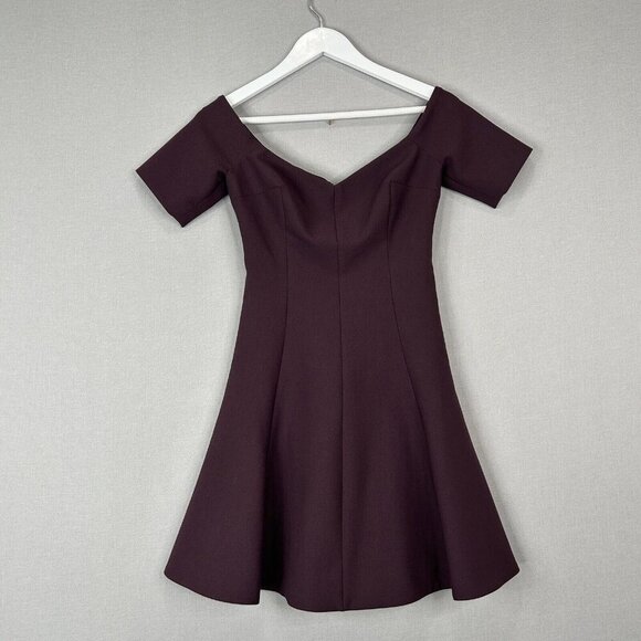 cinq a sept Dresses & Skirts - Cinq A Sept Womens Dress 2 Purple Kenna Off The Shoulder Fit & Flare Cocktail
